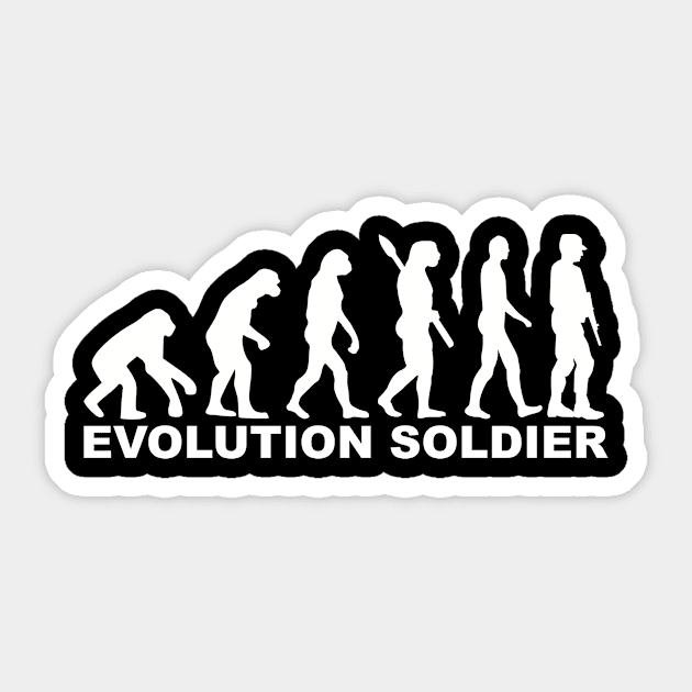 Soldier evolution Sticker by Designzz